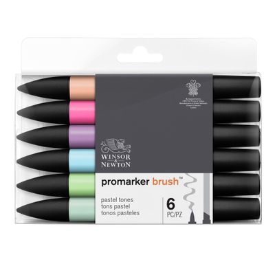 884955070505-BrushMarker - Pack de 6 stylos pinceaux et marqueurs - tons pastels--0