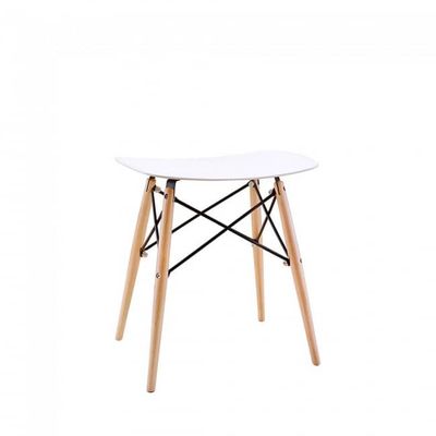 3660141230246-Tabouret bas SKOLL - pieds bois et acier noir - assise blanche--0