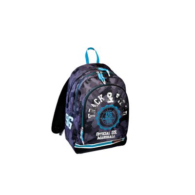 3281640453280-Us Marshall Sac à dos 34 cm bleu 2 compartiments Alpa --0