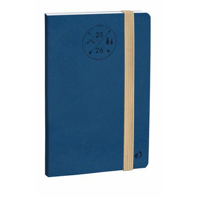 3371010426256-Agenda à élastique Everest Planning 16 mois - 1 semaine sur 2 pages - 15 x 21 cm - bleu denim - Quo V--0