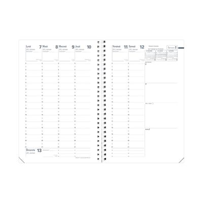 3371010427680-Agenda à spirale Clover Toscana Ministre avec répertoire - 1 semaine sur 2 pages - 16 x 24 cm - noir --1