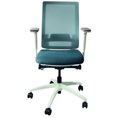 0400794385978-Fauteuil de bureau BRIAN - accoudoirs réglables - appui-tête en option - dossier en résille - Bleu--1
