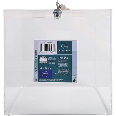 9002493104358-Exacompta - Urne transparente avec couvercle et clé - 25 cm--1