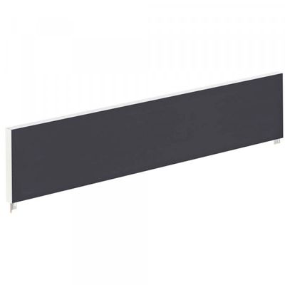 3660141254655-Ecran de séparation cadre aluminium H33 x L140 cm - cadre aluminium blanc - toile anthracite--0