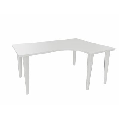 2012349455746-Bureau compact 90° à droite EVIDENCE - Pieds blancs - Plateau blanc--0