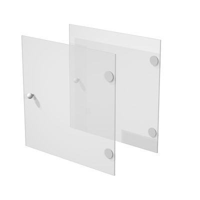 7331910005810-Jeu de 2 portes pour bibliothèque MAXICOLOR - verre dépoli--0