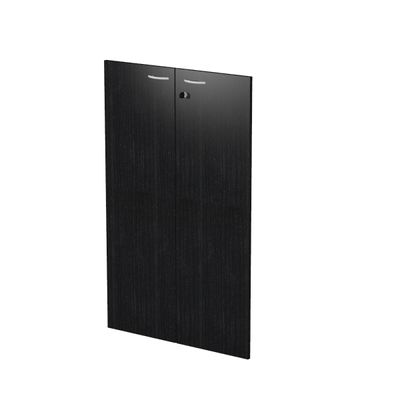 2012349513842-Jeu de 2 portes pour bibliothèque mi-haute - anthracite--0