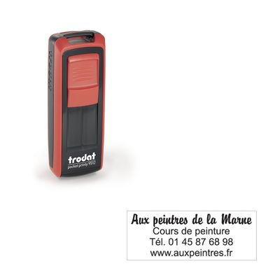 190084492003-Tampon de poche personnalisé avec 5 lignes de texte - zone d'impression 47 x 18 mm - Trodat Pocket Prin--4