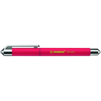 4006381551618-STABILO beCrazy! - Roller encre bleue - 0,5 mm - corps fin - rouge--1
