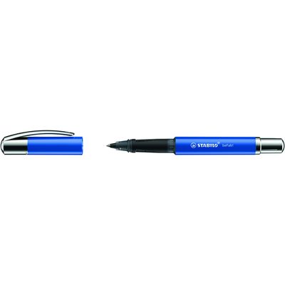 4006381551816-STABILO beFab! - Roller encre bleue - 0,5 mm - corps large - bleu--0
