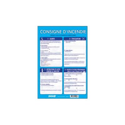 0400791442094-Pickup - Panneau d'affichage - Consignes d'incendie-Avant-0