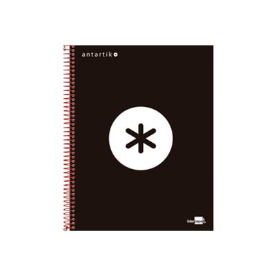 8423473746015-Antartik - Cahier à spirale A5 - 240 pages - petits carreaux (5x5 mm) - noir-Avant-0