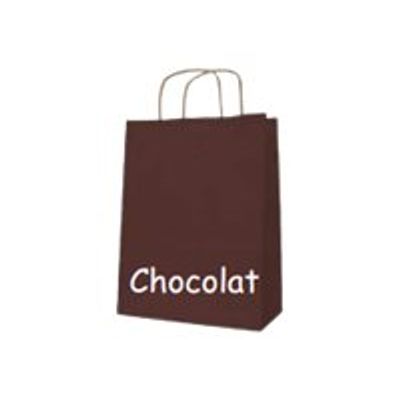 3270241018363-Apli Agipa - 50 Sacs kraft cadeau - 24 cm x 11 cm x 31 cm - chocolat -Angle droit-0