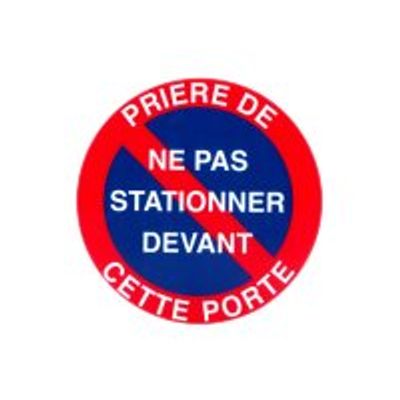 41278086-Pickup - Plaque de signalisation ronde - 300 mm (diamètre) - parking interdit-Avant-0