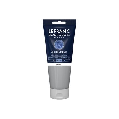 3013643004479-Lefranc Bourgeois - Peinture acrylique - argent - 200 ml-Avant-0