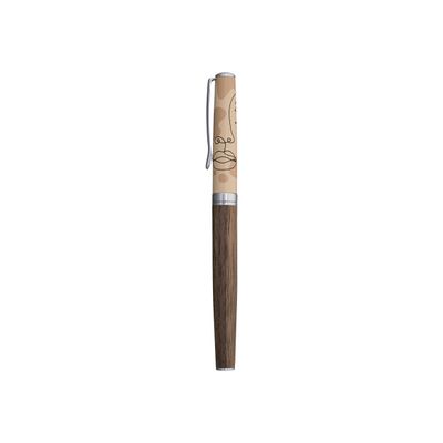 3108722406814-Oberthur Olympe - Stylo plume - noyer-Avant-0