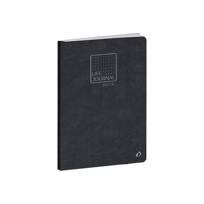 3371010460106-Quo Vadis Life Journal Slim - Carnet de notes - A5 - pointillés - noir-Angle gauche-0