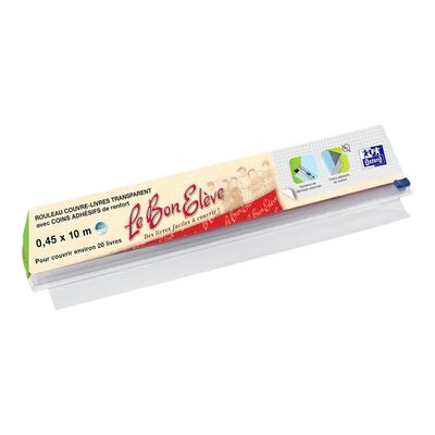 3045050086427-Le Bon Elève - Couverture de livre - Rouleau de 45 cm x 10 m - PVC-Angle gauche-0