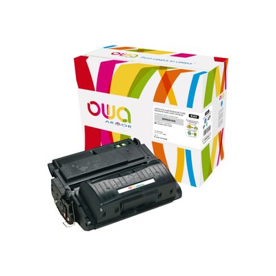 3112539608057-Cartouche laser compatible HP 42A - noir - Owa K12156OW-Angle gauche-0