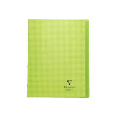 3037929816037-Clairefontaine Koverbook - Cahier polypro 24 x 32 cm - 96 pages - petits carreaux (5x5 mm) - vert-Avant-0