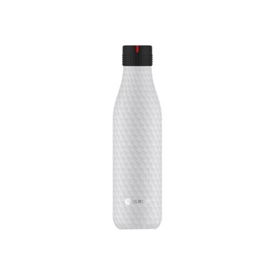 3614300089442-Les Artistes Paris - Gourde Bouteille isotherme 750 ml - blanc nid d'abeilles - acier inoxydable-Avant-0