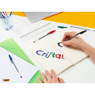 0400999996405-BIC Cristal - 4 Stylos à bille - bleu - 1 mm - pointe moyenne-P_99999640_7-6