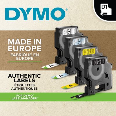 5411313450164-Dymo D1 - Ruban d'étiquettes auto-adhésives - 1 rouleau (12 mm x 7 m) - fond bleu écriture noire --2