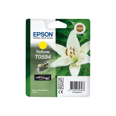 8715946371283-Epson T0594 Orchidée - jaune - cartouche d'encre originale-Avant-2