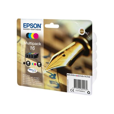 8715946519821-Epson 16 Stylo plume - Pack de 4 - noir, cyan, magenta, jaune - cartouche d'encre originale-Angle droit-0