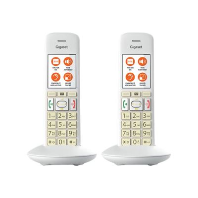 4250366851167-Gigaset E370 Duo - téléphone sans fil avec ID d'appelant + combiné supplémentaire-Avant-0