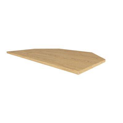 3760350282248-Bureau ELLIOT L70 - pieds blanc - plateau imitation chêne--1