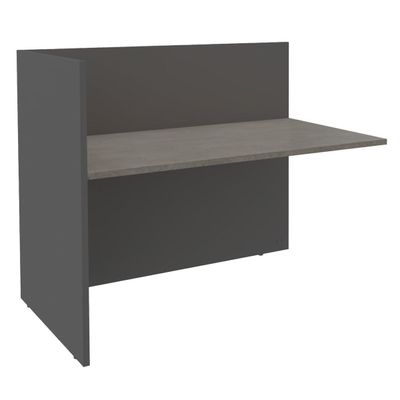 3253310240018-Banque d'accueil Module de départ haut OLA - L122,5 x H112 x P82,5 cm - structure carbone, plateau ch