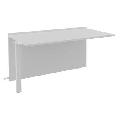 3253310337435-Banque d'accueil Module suivant bas OLA - L160 x H75,5 x P82,5 cm - structure blanc perle, plateau blan--0