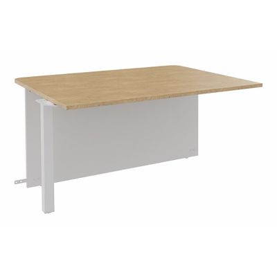 3253310302488-Banque d'accueil Module intermédiaire PMR OLA - L140 x H72,5 x P115 cm - structure blanc perle, platea--0