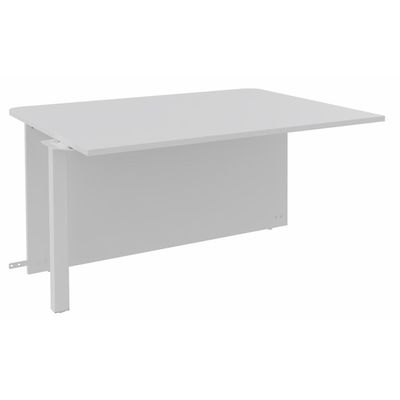 3253310202887-Banque d'accueil Module intermédiaire PMR OLA - L100 x H72,5 x P115 cm - structure blanc perle, platea--0