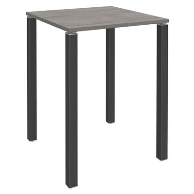 3253310166370-Table Lounge 4 pieds - L80xH105xP80 cm - Pied carbone - plateau imitation chêne gris--0