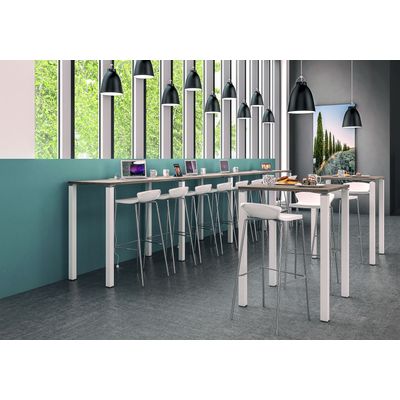 3253310166509-Table Lounge 4 pieds - L140xH105xP80 cm - Pied carbone - plateau imitation hêtre--1