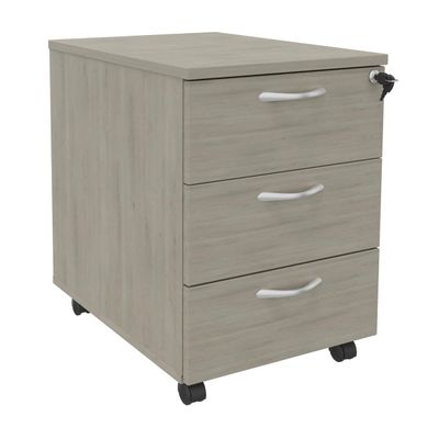 3253310161368-Caisson mobile IDRA/DUAL - L43 x H56 x P60 cm - 3 Tiroirs - Imitation Chêne gris--0