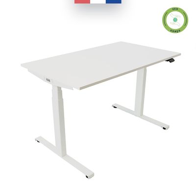 3760350281128-Bureau électrique UGO - L160x80cm - pieds blancs - plateau blanc laqué--2