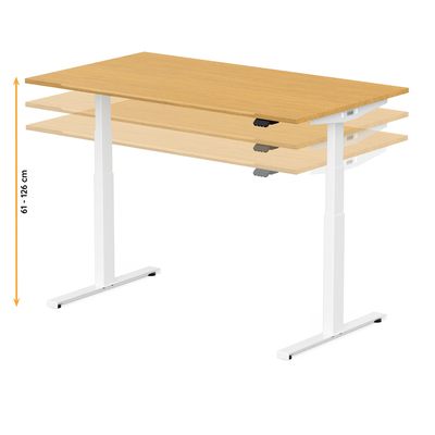3760350281128-Bureau électrique UGO - L160x80cm - pieds blancs - plateau blanc laqué--7