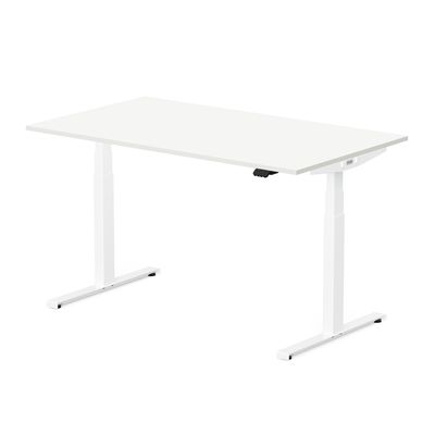 3760350281128-Bureau électrique UGO - L160x80cm - pieds blancs - plateau blanc laqué--1