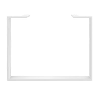 3253310134669-Bureau LOFTER Manager - L180 x P100 x H72,5 cm - console retour à gauche (cases) - pieds blanc - plateau imita--1