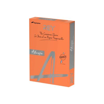3141728711476-Rey Adagio - Papier couleur - A3 (297 x 420 mm) - 120 g/m² - Ramette de 250 feuilles - oran-Angle droit-0