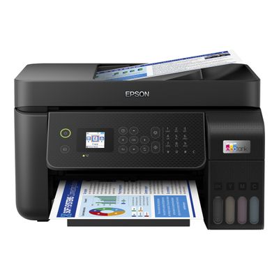 8715946684604-Epson EcoTank L5290 - imprimante multifonction jet d'encre couleur A4 - USB, LAN, Wi-Fi - noir-Avant-0