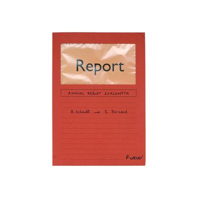3130632501051-Exacompta Forever - 4 Paquets de 100 Chemises à fenêtre - 120 gr - rouge-Avant-1