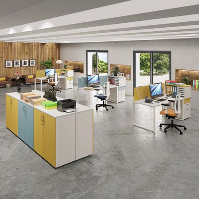 0404000122753-Bureau droit LOFTER - L120 cm - Plateau imitation Erable - pied Blanc--1