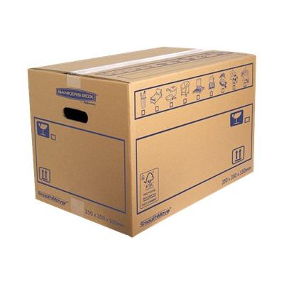 0400794357258-10 Cartons déménagement 67L - Bankers Box SmoothMove Fellowes-Angle gauche-0