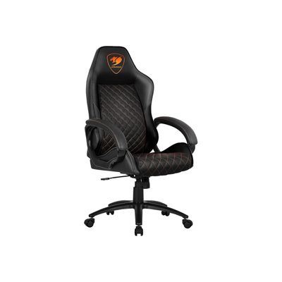 4715302442033-Fauteuil gamer FUSION - accoudoirs fixes - appui-tête intégré - noir-Angle gauche-1