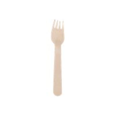 3700008521466-Matfer Bourgeat - 100 fourchettes en bois biodégradable-Avant-0