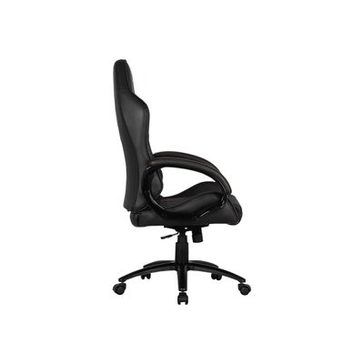 4715302442033-Fauteuil gamer FUSION - accoudoirs fixes - appui-tête intégré - noir-Gauche-2